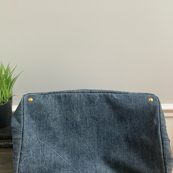Denim Prada Canapa Large Tote - Picture 8 of 14